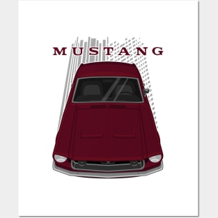 Ford Mustang Fastback 1968 - Royal Maroon Posters and Art